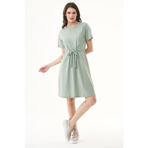 ORGANICATION dames vegan Jurk Slub Jersey Watergroen Tweedehands