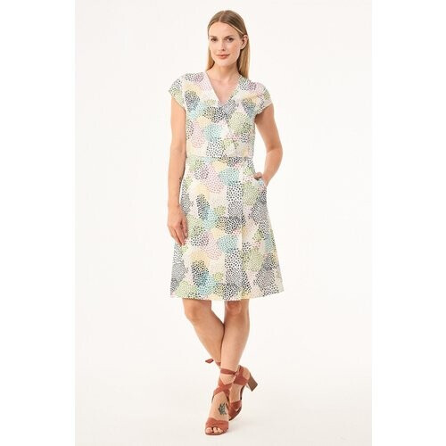 ORGANICATION dames vegan Jurk Stippenprint Veelkleurig Tweedehands