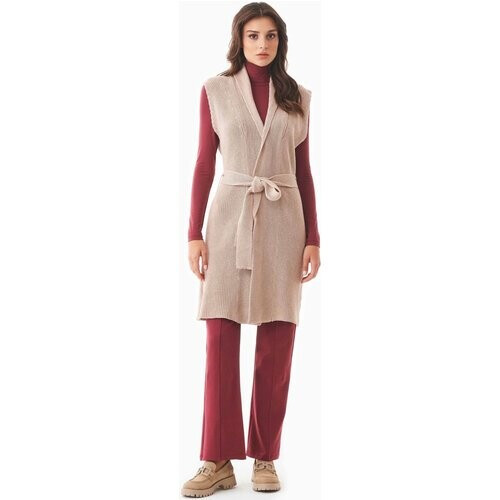 ORGANICATION dames vegan Lang Gebreid Vest Van Biologisch Katoen Tweedehands