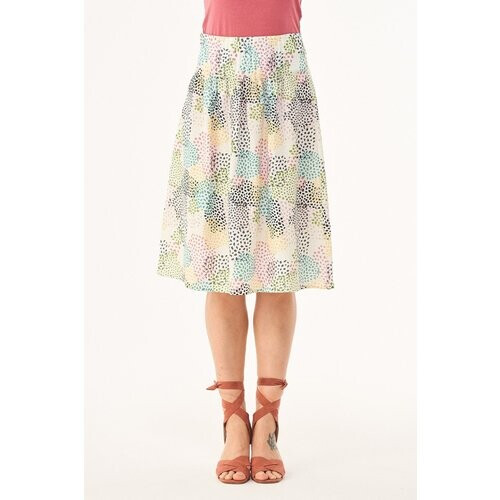 ORGANICATION dames vegan Midi-Rok Stippenprint Veelkleurig Tweedehands