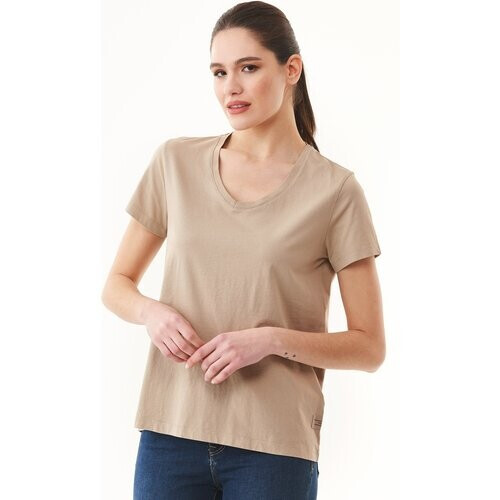 ORGANICATION dames vegan Natural Dye T-Shirt Van Biologisch Katoen Tweedehands