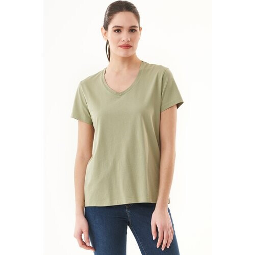 ORGANICATION dames vegan Natural Dye T-Shirt Van Biologisch Katoen Tweedehands