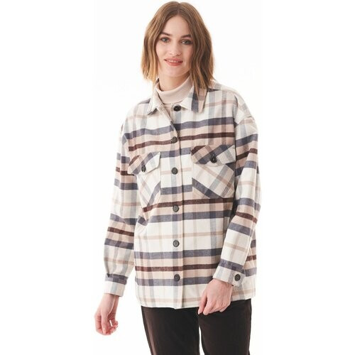 ORGANICATION dames vegan Overshirt Bio-Katoen Flanel Multicolour Tweedehands