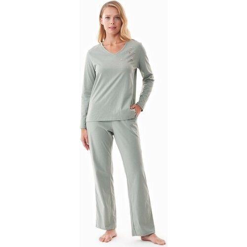 ORGANICATION dames vegan Pyjama Set Tieerra Salie Groen Tweedehands