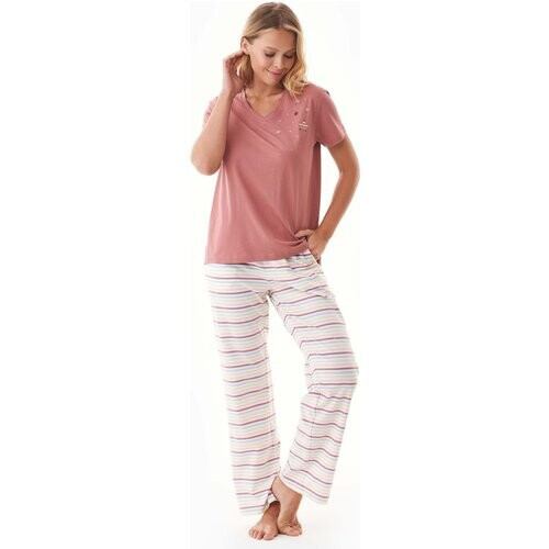 ORGANICATION dames vegan Pyjama Set Trinnity Clay Rood Tweedehands