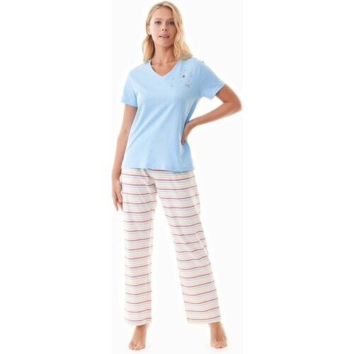 ORGANICATION dames vegan Pyjamaset Trinnity Lichtblauw Tweedehands