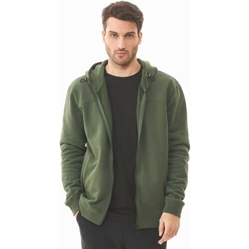 ORGANICATION dames vegan Rits Hoodie Biologisch Katoen Groen Tweedehands