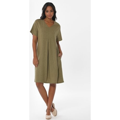 ORGANICATION dames vegan Shift Jurk Olijfgroen Tweedehands