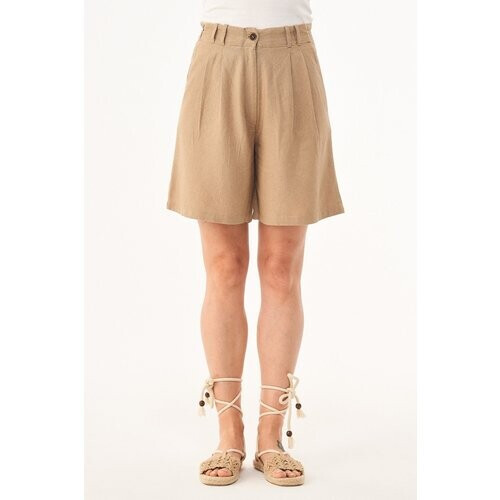 ORGANICATION dames vegan Short Brede Zoom Beige Tweedehands