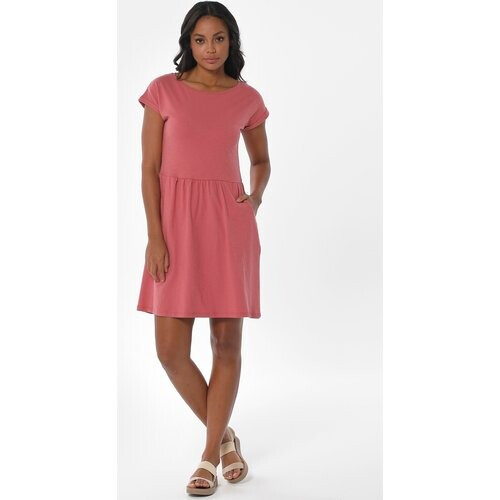 ORGANICATION dames vegan Slub Jersey Jurk Roze Tweedehands
