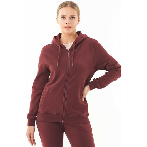 ORGANICATION dames vegan Soft Touch Zipped Hoodie Bordeaux Tweedehands