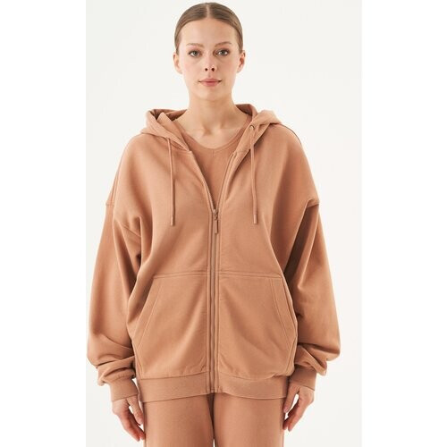 ORGANICATION dames vegan Sweatvest Jale Lichtbruin Tweedehands