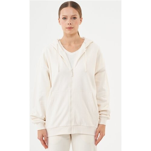 ORGANICATION dames vegan Sweatvest Jale Wit Tweedehands