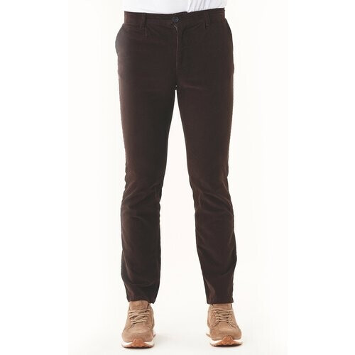 ORGANICATION mannen vegan Corduroy Regular Broek Espresso Tweedehands