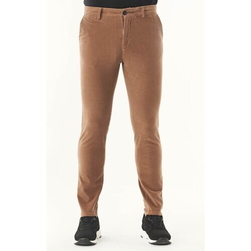 ORGANICATION mannen vegan Corduroy Slim Fit Broek Camel Tweedehands