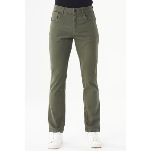 ORGANICATION mannen vegan Five Pocket Broek Kaki Groen Tweedehands