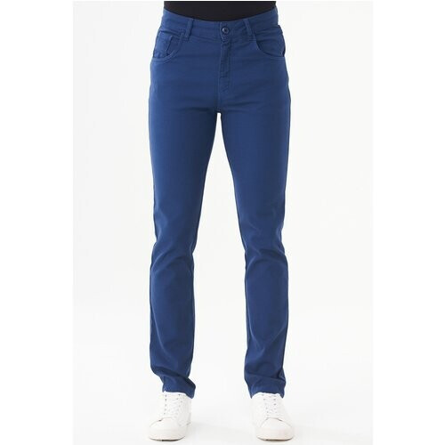 ORGANICATION mannen vegan Five Pocket Broek Navy Blauw Tweedehands