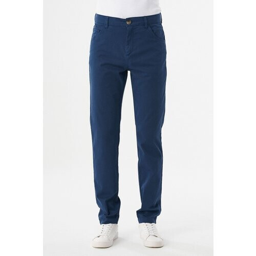 ORGANICATION mannen vegan Five-Pocket Broek Navy Tweedehands