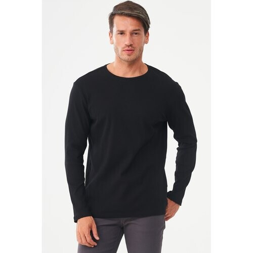 ORGANICATION mannen vegan Geribbelde Top Zwart Tweedehands