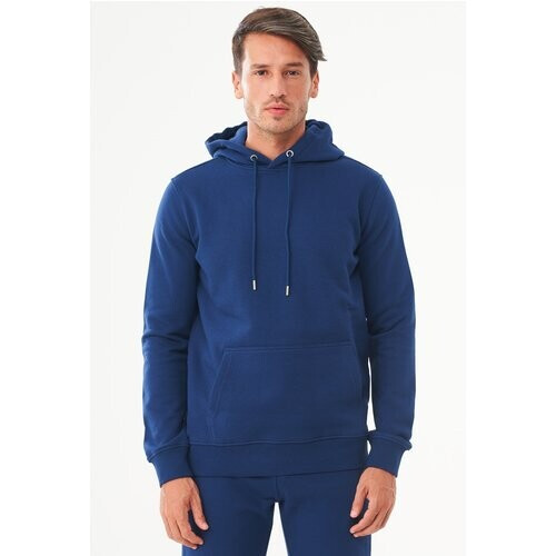 ORGANICATION mannen vegan Hoodie Biologisch Katoen Navy Tweedehands