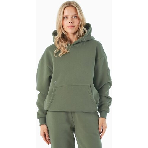 ORGANICATION mannen vegan Hoodie Harvinn Olijfgroen Tweedehands