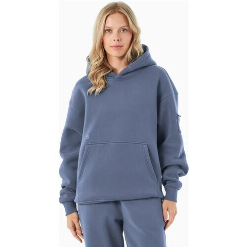 ORGANICATION mannen vegan Hoodie Harvinn Soft Indigo Tweedehands