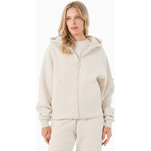 ORGANICATION mannen vegan Hoodie Met Rits Jenna Gebroken Wit Tweedehands