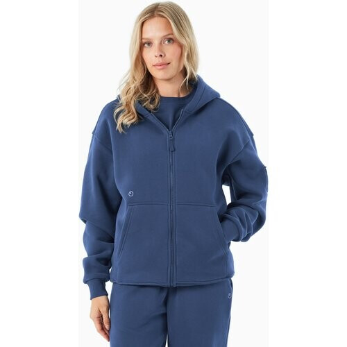 ORGANICATION mannen vegan Hoodie Met Rits Jenna Navy Tweedehands