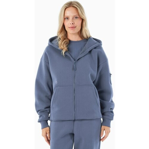 ORGANICATION mannen vegan Hoodie Met Rits Jenna Soft Indigo Tweedehands