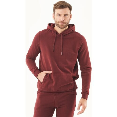 ORGANICATION mannen vegan Hoodie Soft Touch Bordeaux Tweedehands