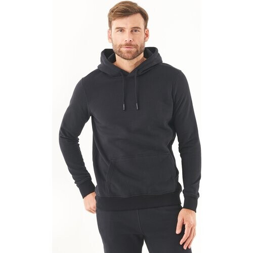 ORGANICATION mannen vegan Hoodie Soft Touch Zwart Tweedehands