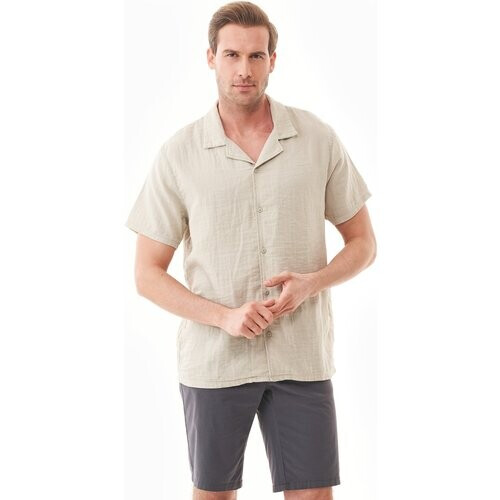 ORGANICATION mannen vegan Shirt Kleur Groen Tweedehands