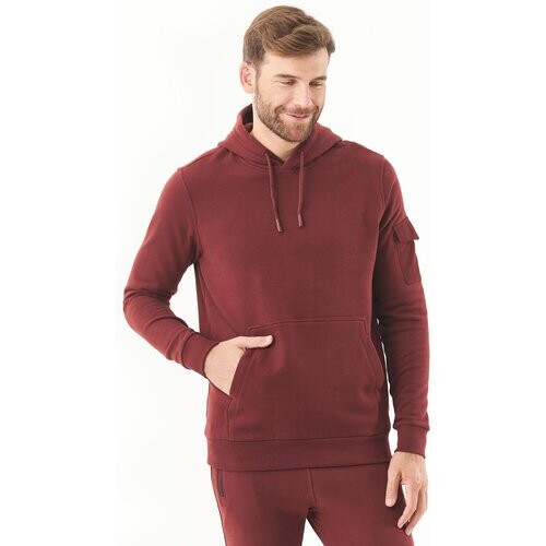 ORGANICATION mannen vegan Hoodie Soft Touch Sweat Bordeaux Tweedehands