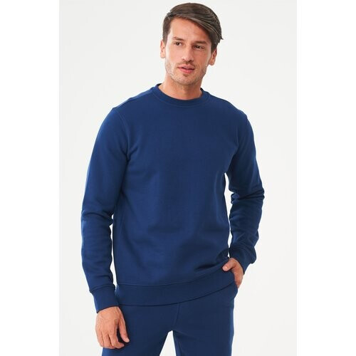 ORGANICATION mannen vegan Sweatshirt Navy Blauw Tweedehands