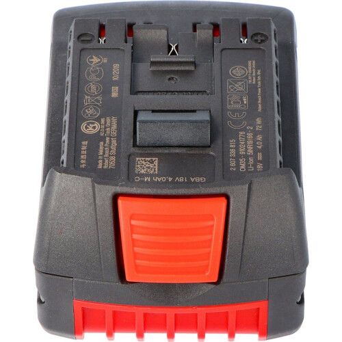 Originele Bosch GSR 18 V-LI batterij 2607336815 met 18 volt en 4000 mAh
