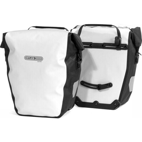 Ortlieb Back-Roller City Dubbele Fietstas Wit/Zwart Tweedehands