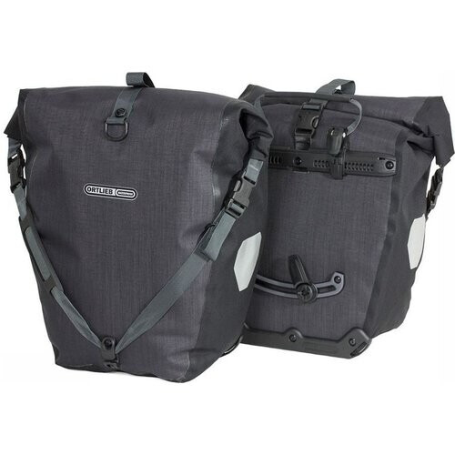 Ortlieb Back-Roller Plus QL 2.1 Dubbele Fietstas Zwart/Donkergrijs Tweedehands