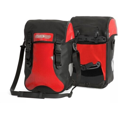 Ortlieb Sport Packer Classic Dubbele Fietstas Zwart/Rood Tweedehands