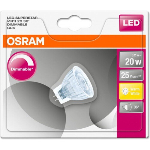 OSRAM 4058075264038 - LED-lamp - GU4 Reflector 4 W - Warmwit (Ø 35 mm x l 38 mm) Tweedehands