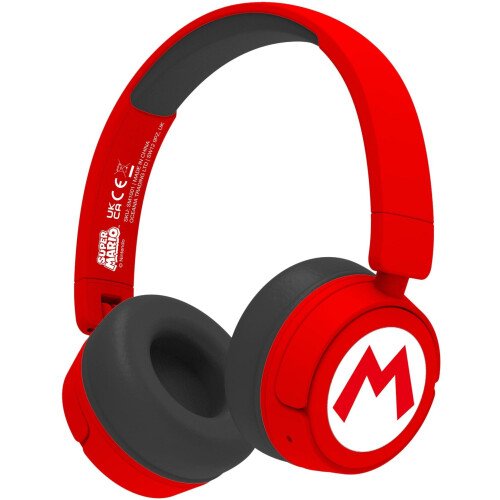 OTL Technologies Super Mario - Draadloze Koptelefoon - Volumebegrenzing - Rood Zwart Tweedehands