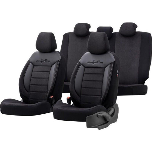 otoM Comfortline - Stoelhoezenset 11-delig - Drielaags materiaal - Zwart Tweedehands