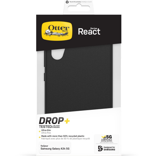 Otterbox Galaxy A34 5G - React hoesje - Schokbestendig valbestendig - Zwart Tweedehands