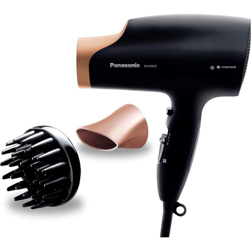 Panasonic EH-NA63CN825 haardroger EH-NA63 met nanoe-technologie, 4 temperatuur- en 3 snelheden, zwart-roségoud Tweedehands