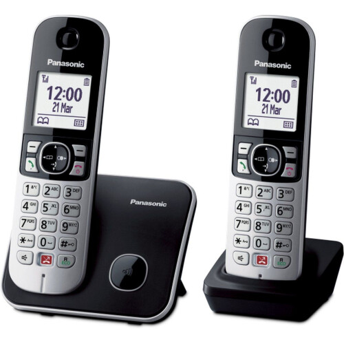 Panasonic KX-TG6852NLB - Dect telefoon - 2 handsets - Nummerherkenning - Blokkeerfunctie (2 stuks)