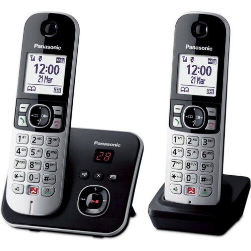 Panasonic KX-TG6862 - Dect-telefoon - 2 handsets met oproepblokkeerfunctie en antwoordapparaat (2 stuks)