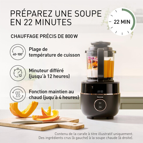 Panasonic MX-HG4401 - Cooking Blender 800W 1,2L 11 Programma's Zwart Tweedehands