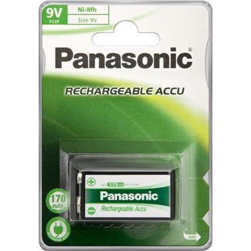 Panasonic P-22P - 9V NiMH Oplaadbare Batterij 170 mAh Tweedehands