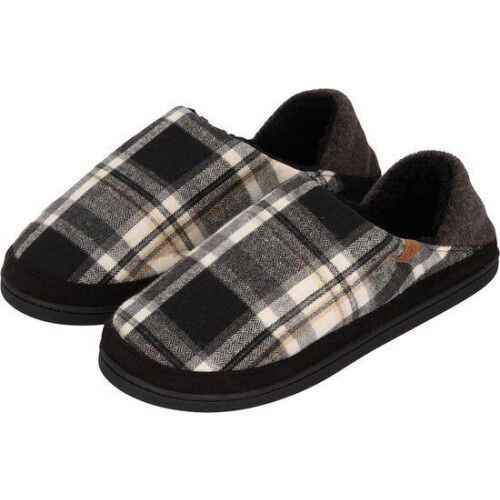 Pantoffels Heren - Sloffen Heren - Geruit Grijs - 45-46 - Spaanse Sloffen - Slippers Heren -