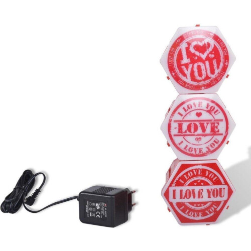 PartyFunLights PL - Feestlamp - 12 LED lampjes - Rood/Wit