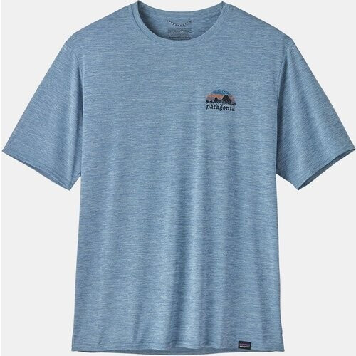 Patagonia M'S Cap Cool Daily Graphic Shirt Lichtblauw Tweedehands